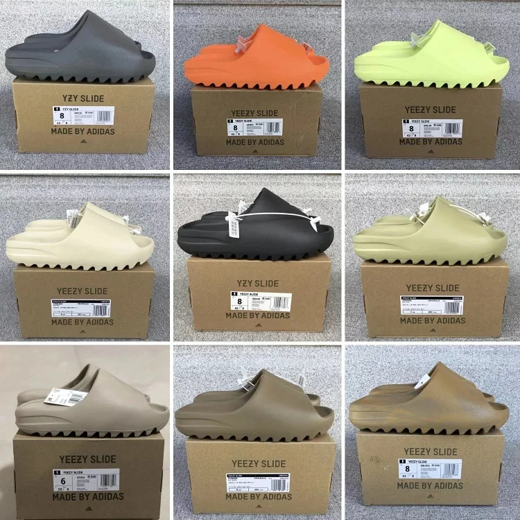 MANY YEEZY SLIDES