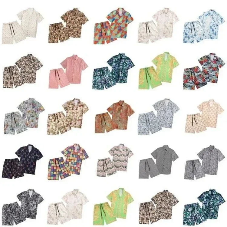 Summer hot-selling pattern refreshing shirt and shorts set