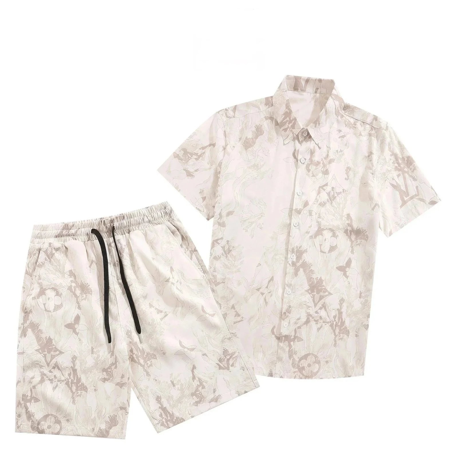 Summer hot-selling pattern refreshing shirt and shorts set