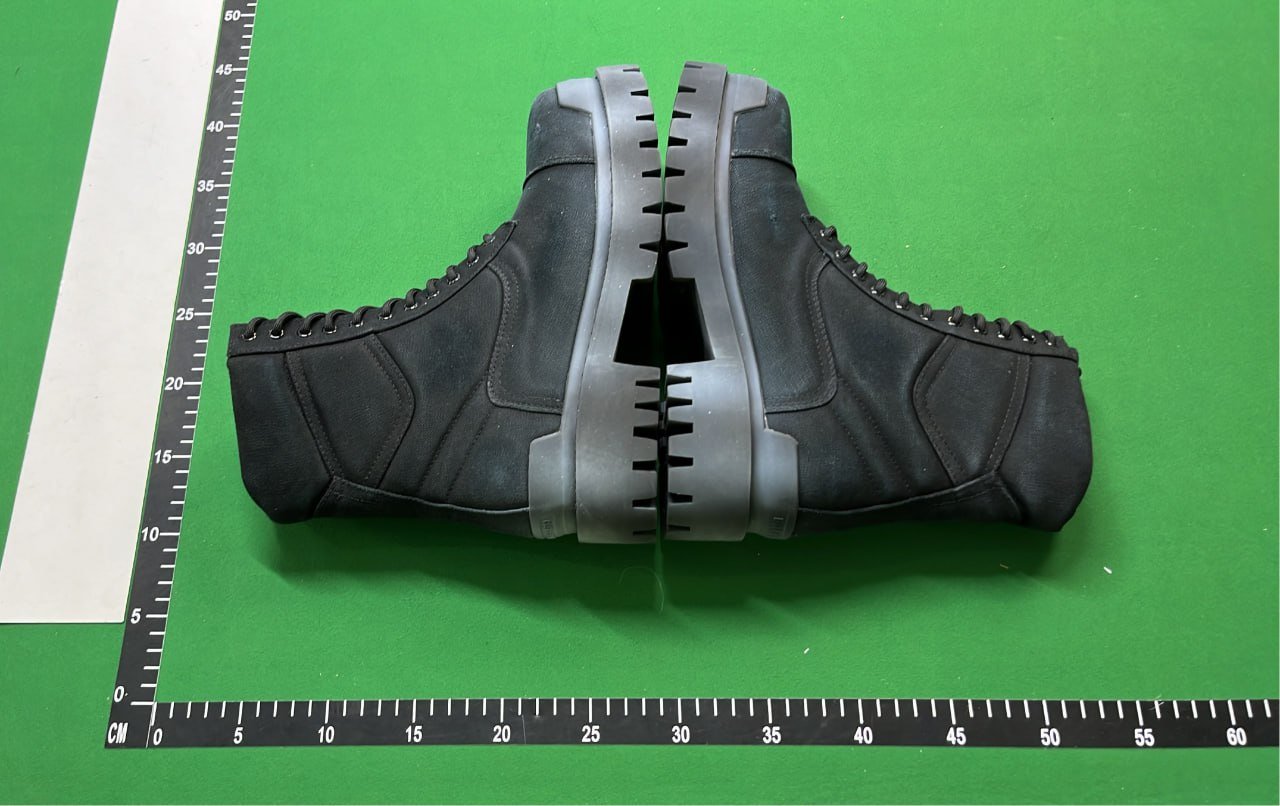 Balenciaga High-Top Combat Boots - Black