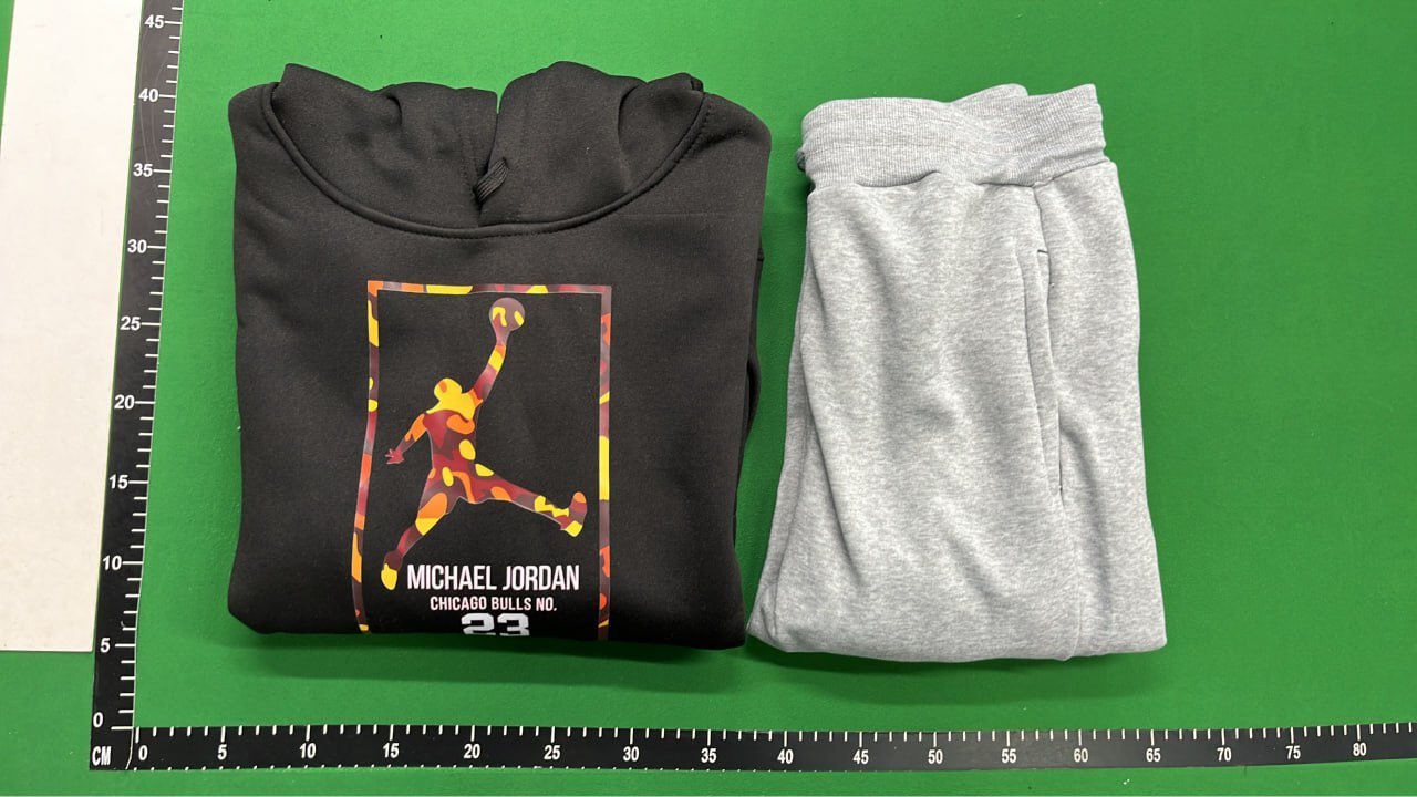  Jordan Men's Hoodie and Pants Set - Orange and Gray