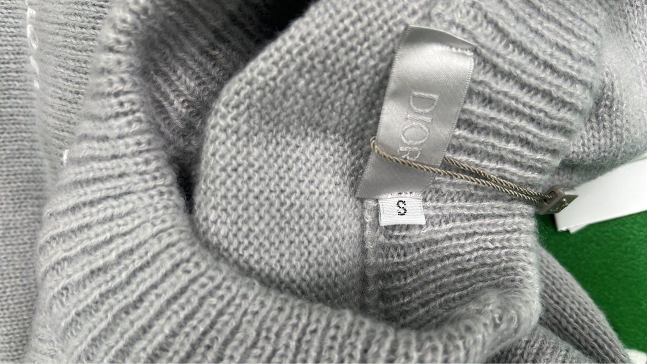 Prada Men's Knitted Sweater with Embroidered Logo