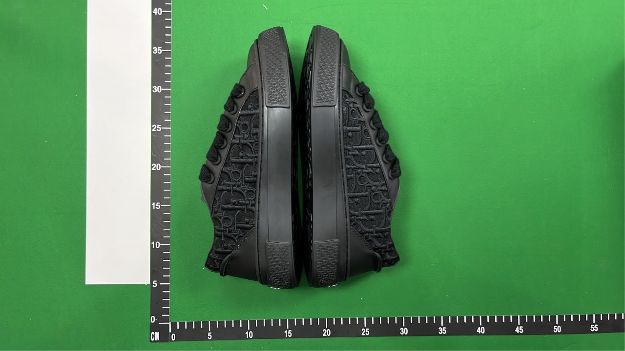 Dior Men's Black Leather Sneakers with Embossed Design